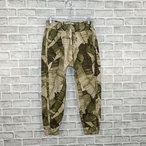 JUNGLE GURL Women's Banana leaf Jogger Pants fits medium